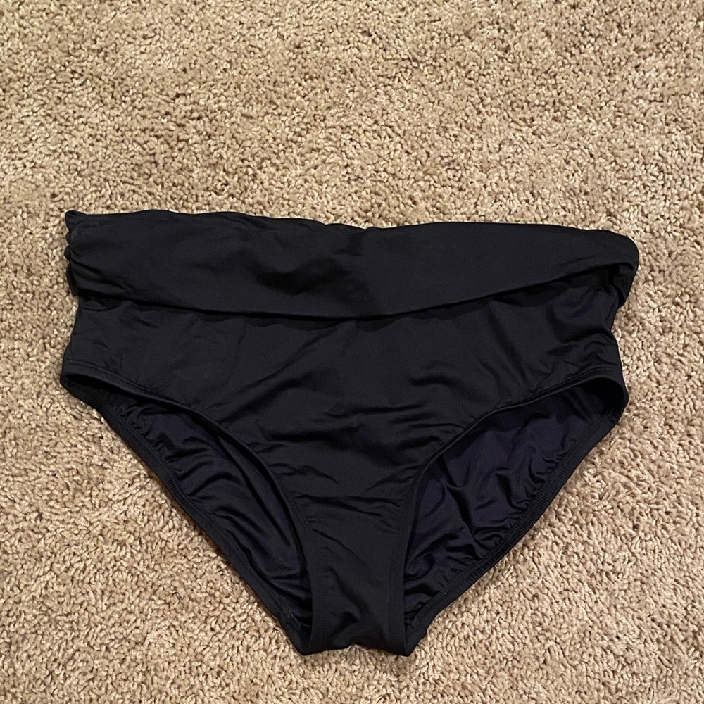 Lands' End Classic Black Swim Bottom